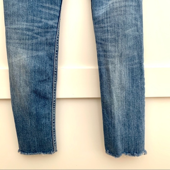 H&M Medium Wash Skinny Ankle Jeans with Frayed Hem - Picture 7 of 7
